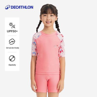 Двухкомпонентный купальник для девочек Decathlon с защитой от хлора