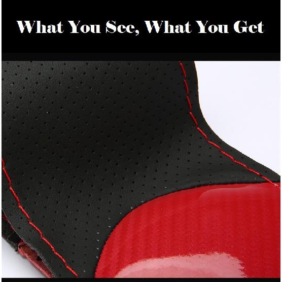 Crystal Carbon Fiber Fashion Sports Hand-stitched Steering Wheel Cover Car Wheel Cover Non-slip Leather Braid For Steering