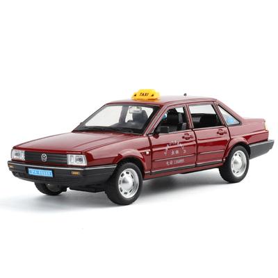 1/32 Volkswagen Santana Такси Металлическая Литая Модель Автомобиля Домашний Декор и Коллекционные Предметы Хобби Дисплей Украшения Праздничный Подарок