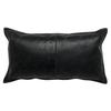 Genuine Leather Pillow Cover Case for Lumbar Throw Couch Pillows Modern Farmhouse Decorative Sofa Cushion Covers Black