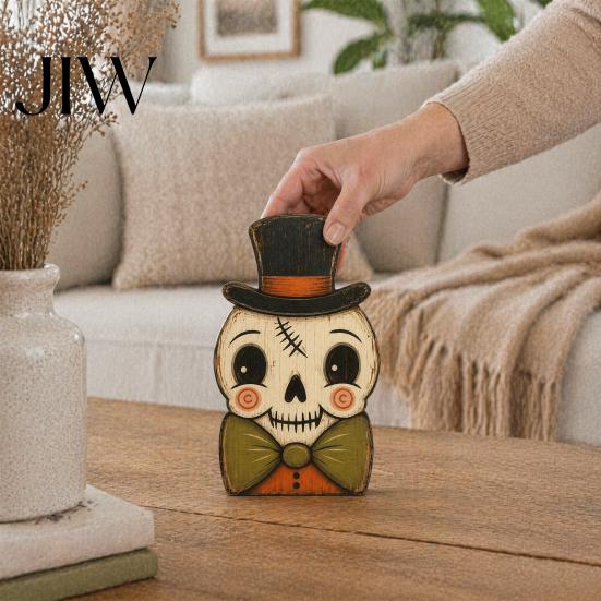Small Ornaments for Counters Halloween Tiered Tray Decorations, Wooden Tabletop Ornaments, Vintage Centerpiece Party Table Decor Home