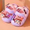 Сандалии для девочек, детские летние тапочки со съемной мягкой подошвой для дома, нескользящие, с рисунком для мальчиков