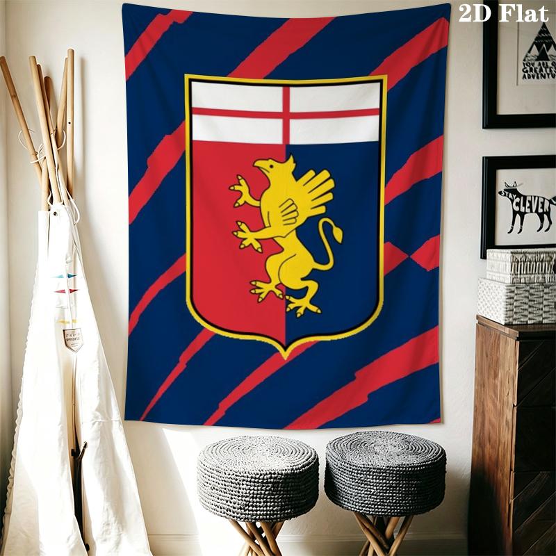 Genoa CFC Wall Tapestry Aesthetic Wall Hanging Printed Fabric Blanket Decorative Tapestries for Bedroom Living Room Home Decor
