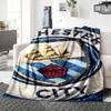 Manchester Crest Blankets Flannel Printed Breathable Warm Throw Blanket for Home Office Bedspreads 0708a10