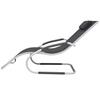 Sun Lounger with Cushion Aluminum and Textilene Black