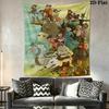 Studio Ghibli Celebration Magic Adventure Tapestry Background Cloth Wallmounted Atmospheric Background Cloth Wall Covering Decoration
