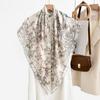 1116 new silk georgette 111 square scarf women's versatile printed silk scarf light luxury retro high-end shawl scarf