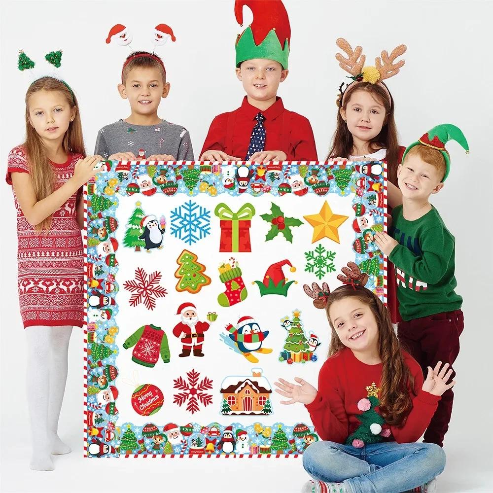 Рождественские наклейки на окна Рождественские наклейки на стены Наклейки на стены в детской комнате Веселые рождественские украшения для дома Наклейки на Новый год