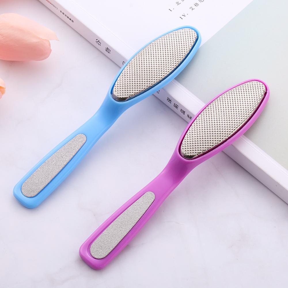 Двусторонняя пилка для педикюра из твердой нержавеющей стали для ног, удаление омертвевшей кожи