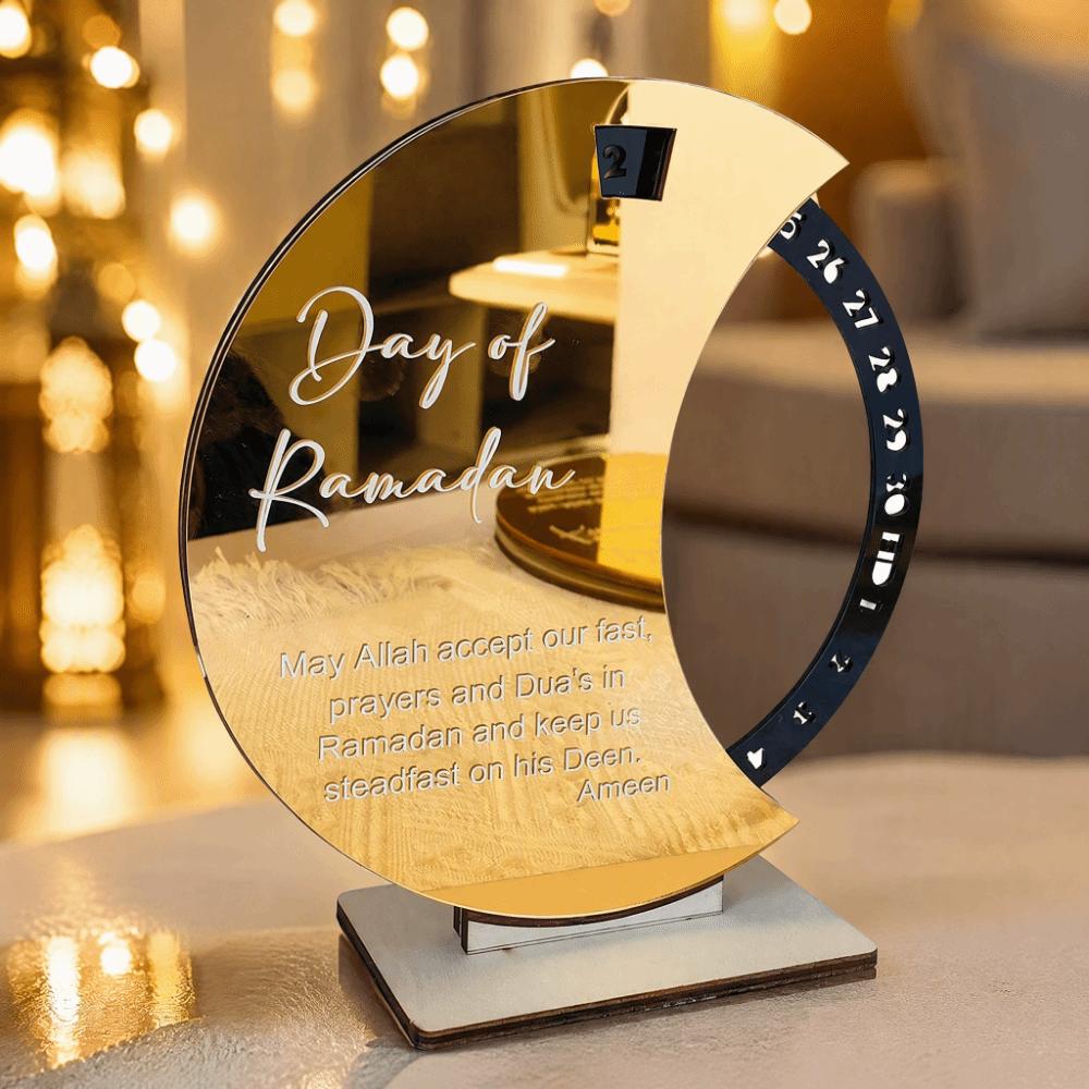 7.87x7.87in Moon Table Ornament Rotatable Holiday Table Decor Golden Moon Decor Home Table Display