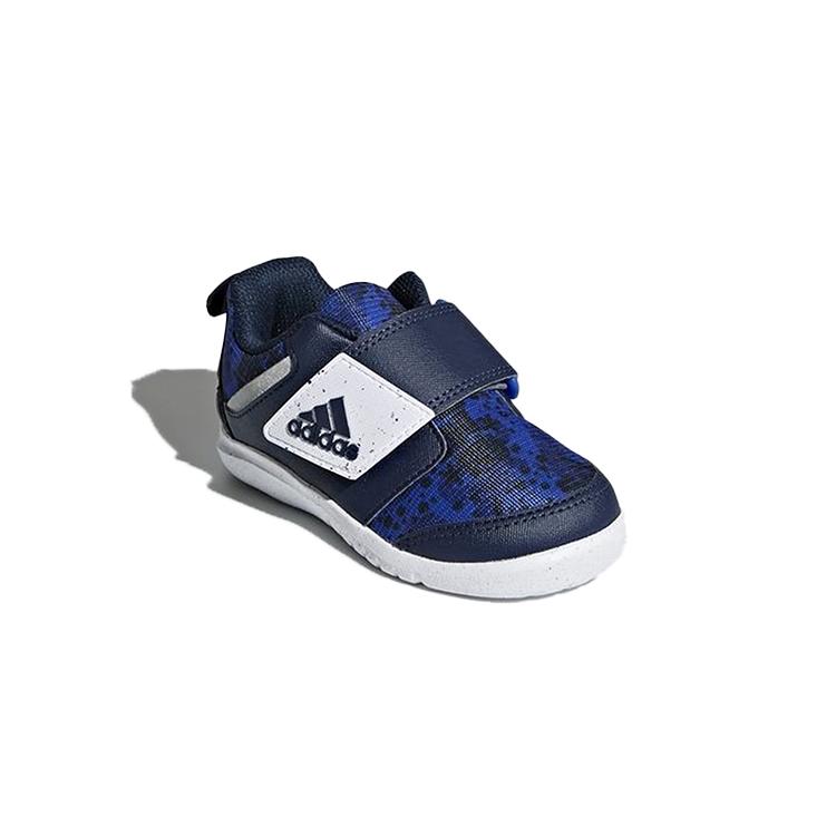 adidas Fortaplay AC I Нескользящие и дышащие низкие детские туфли Сине-белые для младенцев и малышей CP9965