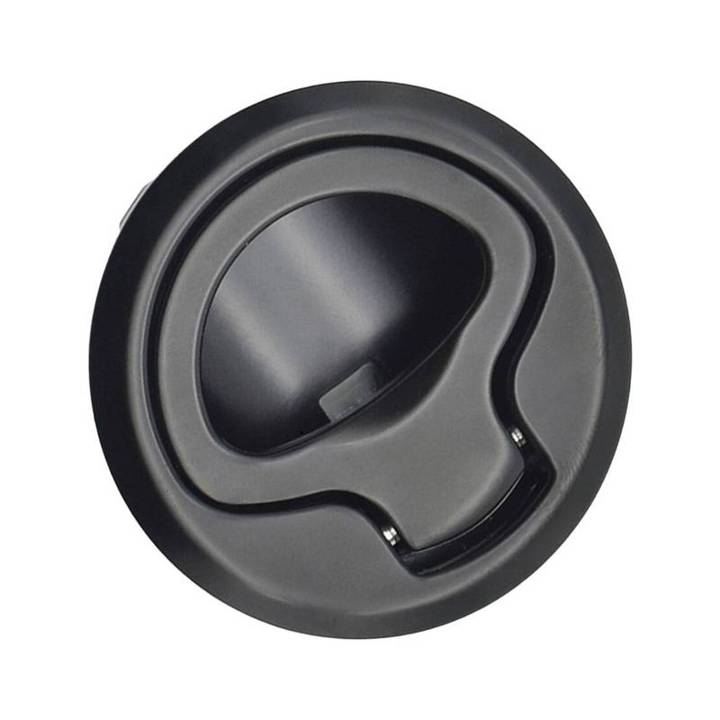 Non-Locking Flush Pull Slam Latch Universal for RV Boat Marine Deck Hatch Door Zinc Alloy Black