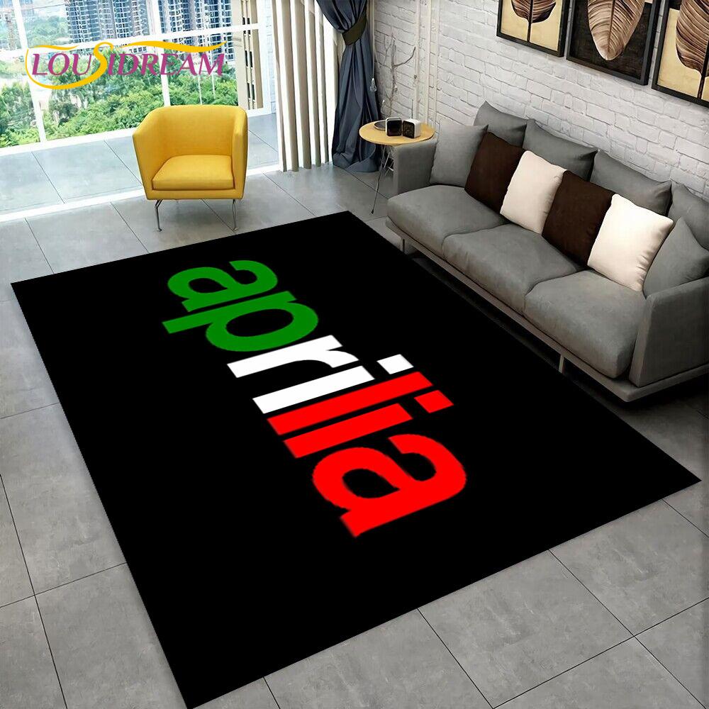 HD Ковер с логотипом мотоцикла Aprilia Racing для дома, гостиной, спальни, дивана, придверный коврик, декор, детский ковер, нескользящий коврик для пола 3D