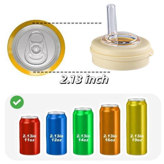 Крышка для банок из-под газировки многоразового использования с трубочкой, не содержащая бисфенол А, силиконовая крышка для стандартных банок, непроливающиеся крышки для банок с колой и пивом