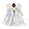 Christmas Tree Topper with Light Lighting 2D Acrylic Angel Figurine Xmas Treetop Decor Festival Party Christmas Tree Ornament