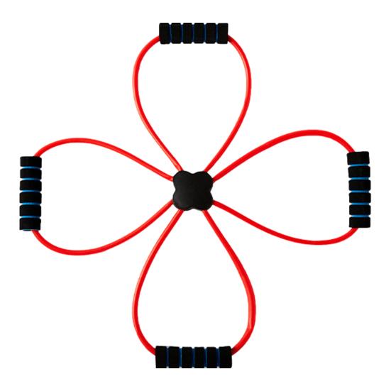 Эспандер для пилатеса с 4 петлями, расширитель груди, растяжка мышц, силовая тренировка, эластичная лента, домашний тренажерный зал, оборудование для тренировок всего тела