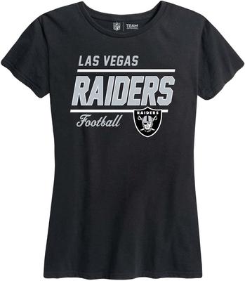 Team Fan Apparel Женская футболка NFL Gameday свободного кроя - Контурная горловина в рубчик - Без бирок, с коротким рукавом - Оставайтесь в прохладе и стиле, Черный, X-Large