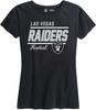 Team Fan Apparel Женская футболка NFL Gameday свободного кроя - Контурная горловина в рубчик - Без бирок, с коротким рукавом - Оставайтесь в прохладе и стиле, Черный, X-Large
