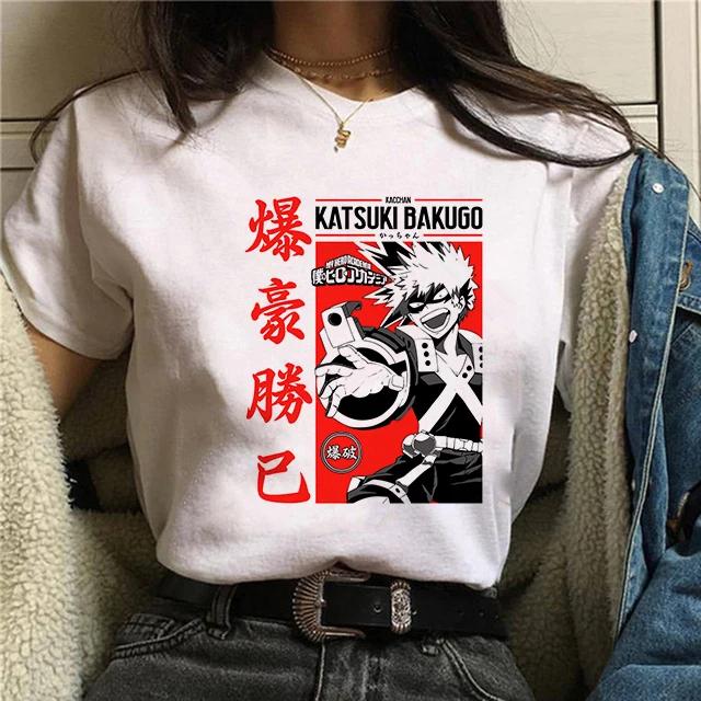 Манга Милый Моя Геройская Академия Аниме Футболка Женская Boku No Hero Academia Футболка Бакуго Химико Тога Футболки Аниме Деку Футболка