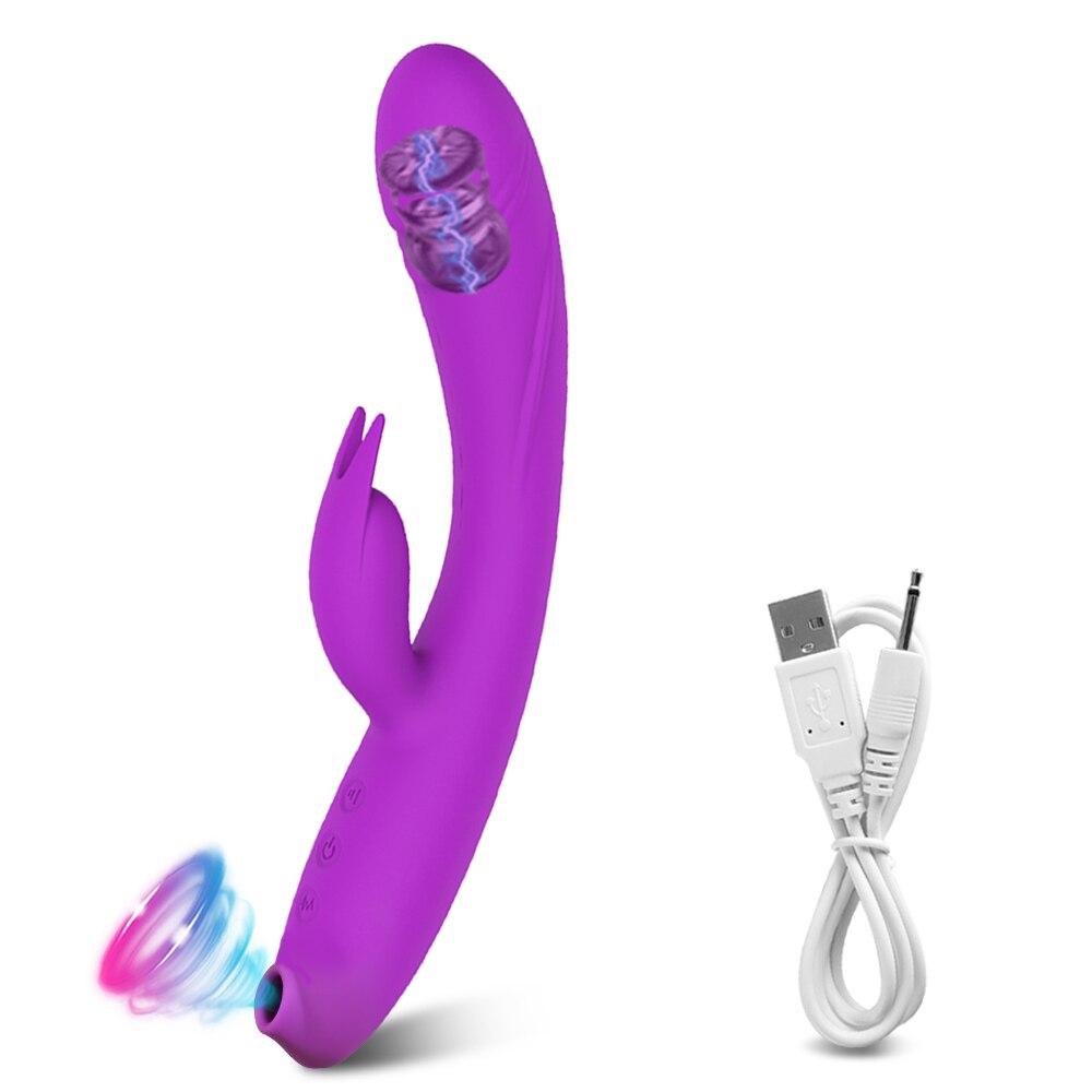 3 в 1 G точечный вибратор-кролик, присоска для клитора, фаллоимитатор, сосущий вибратор, женский вакуумный стимулятор, секс-игрушки для взрослых