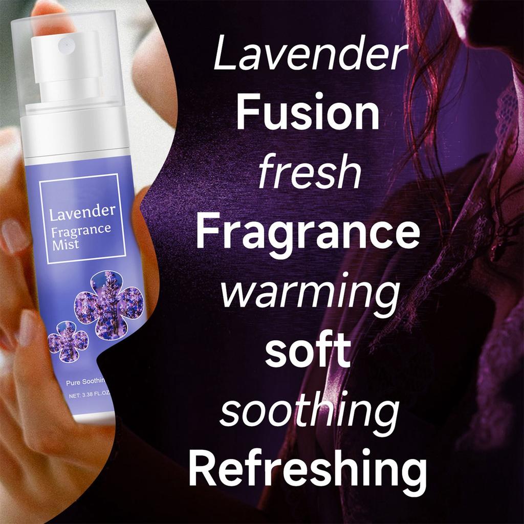 Лавандовый спрей освежающий спрей для тела с маслом лаванды мягкая туалетная вода-спрей для волос и тела100 мл