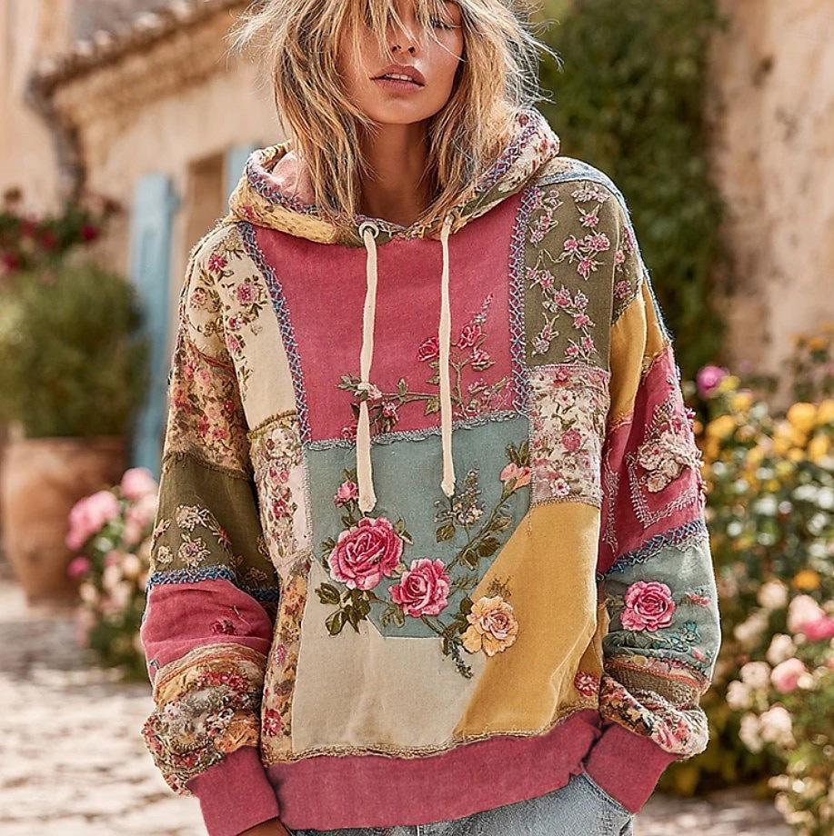 Ретро-худи с принтом и шнуровкой, Осень-Зима 2025