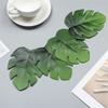 4Pcs EVA Placemat Coaster Simulation Turtle Leaf Wedding Xmas Party Decoration Hot Tropical Green Plant Bowl Cup Pad