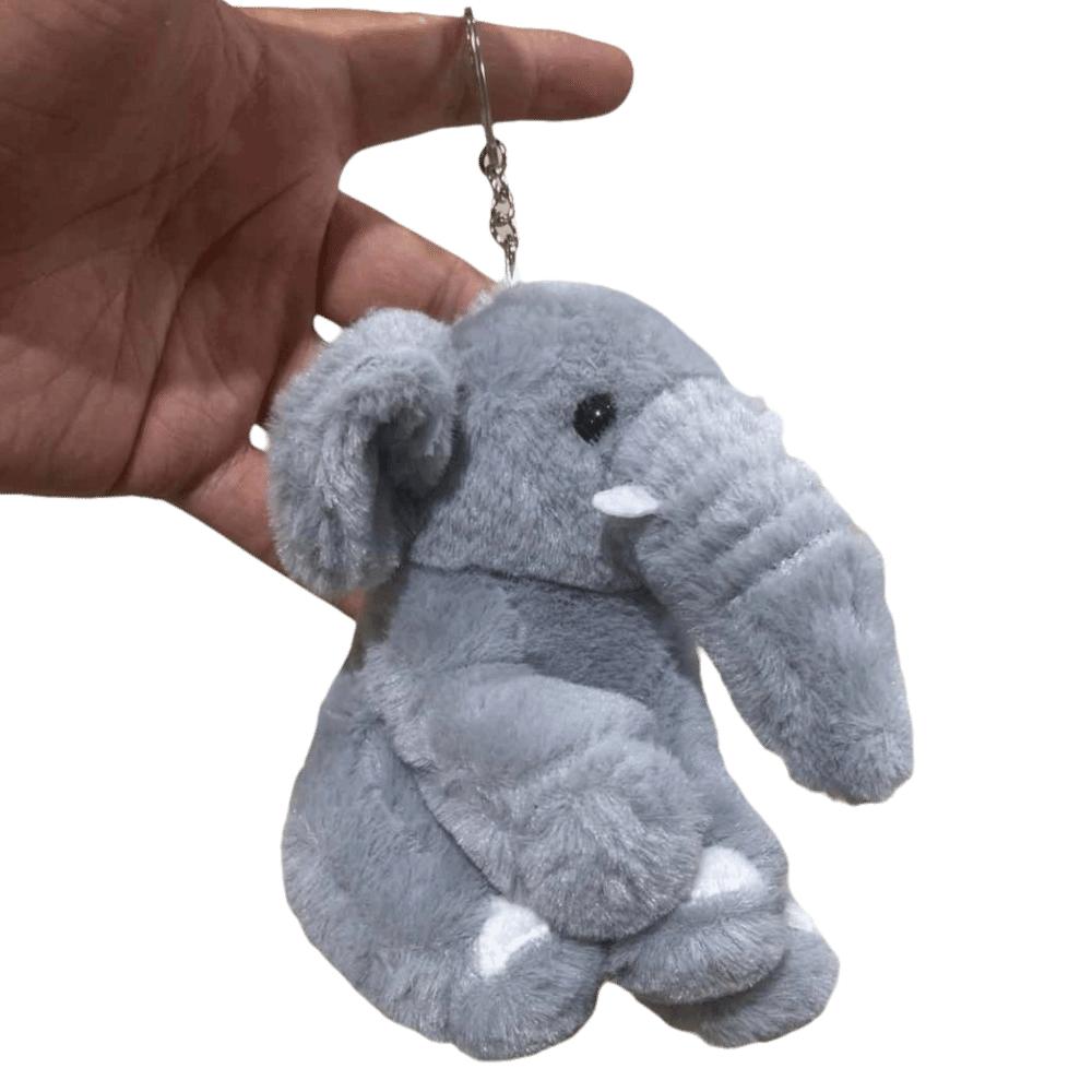 Soft Elephant Keyring Cute Cartoon Animal Bag Pendant Trinket Plush Stuffed Keychain  Kids
