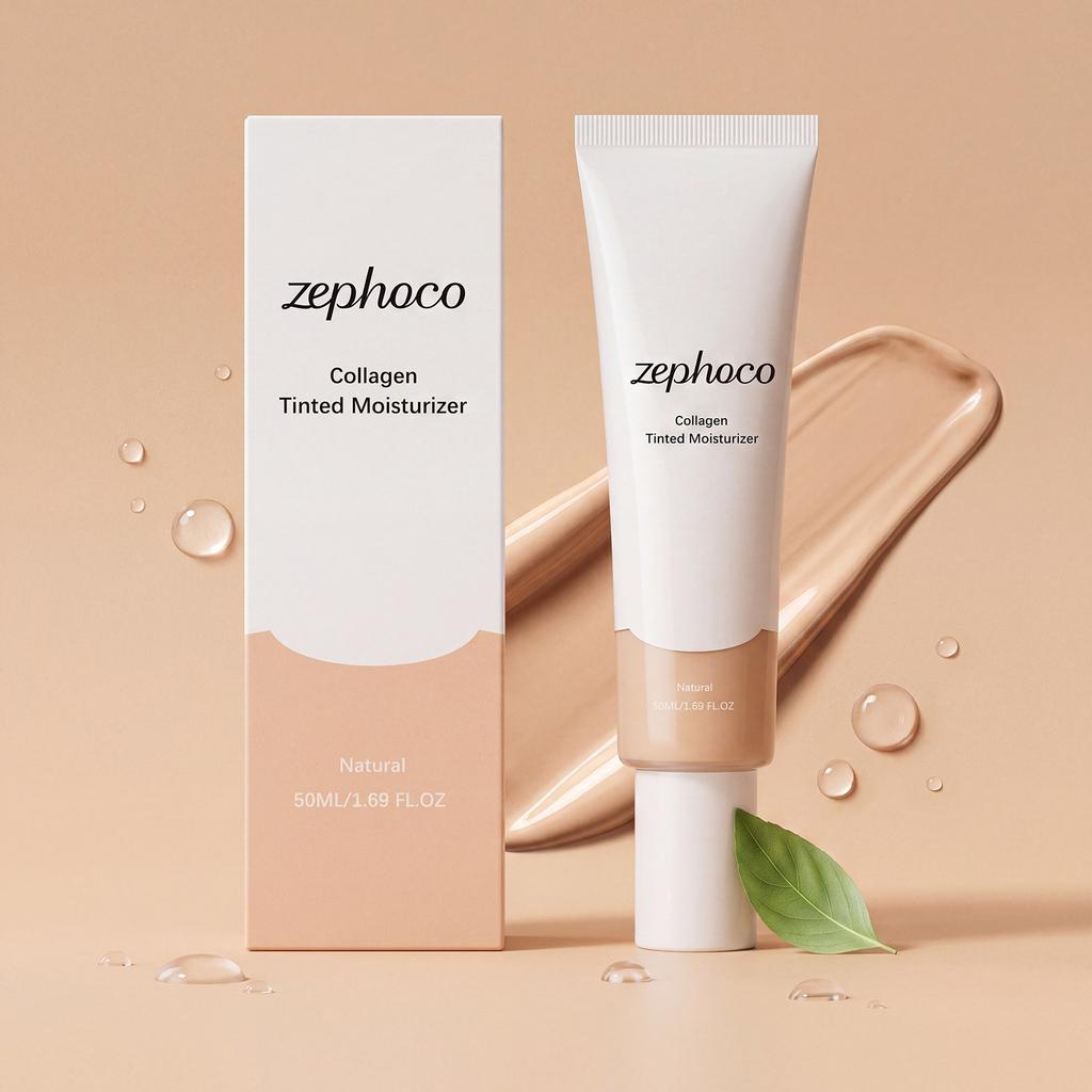 Zephoco Tinted Moisturizer Gentle Formula Lightweight Fit Hydrating Moisturizing Skincare 3 Colors Available 50ml