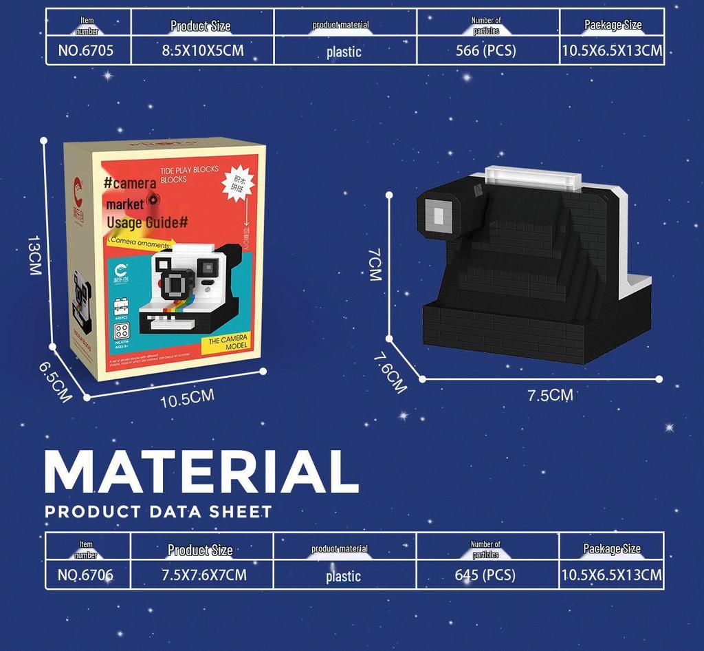 Chaolechuang 3D Зеркальная цифровая камера Конструктор Модель Подарок