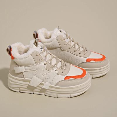 Женские зимние кроссовки на платформе, новый стиль, модные уличные утепленные ботинки, корейская версия, женская универсальная хлопковая обувь