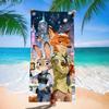 Zootopia Beach Towel Microfiber Bath Towel Kids Cartoon Week Judy Nick Quick Dry Towel