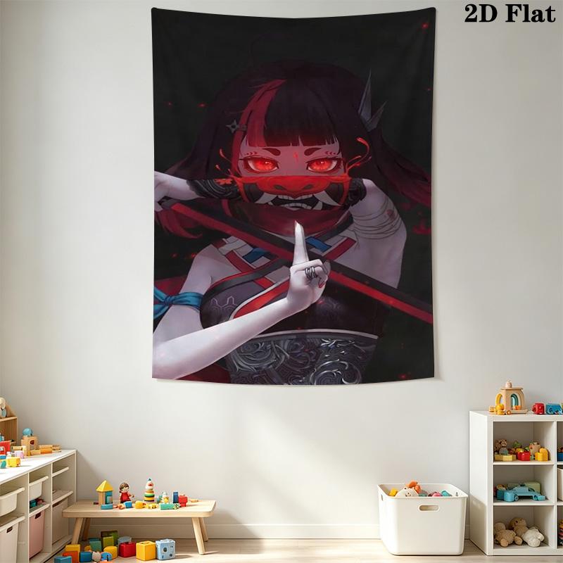 Dark Fantasy Warrior Tapestry Background Cloth Wallmounted Homestay Soft Decoration Tapestry Background Wall Hanging Cloth