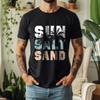 New Summer Unisexs 100 Pure Cotton TShirt Salt Sand Beach Tropical Retro Style Casual Tee Breathable Short Sleeve