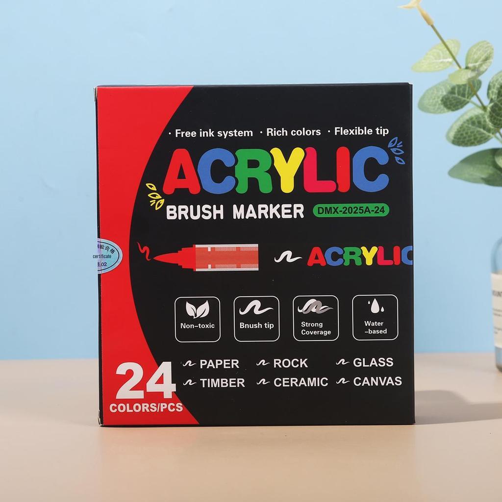 Large Capacity Soft-tip Acrylic Marker Pen - DIY Graffiti with Smart Ink Control