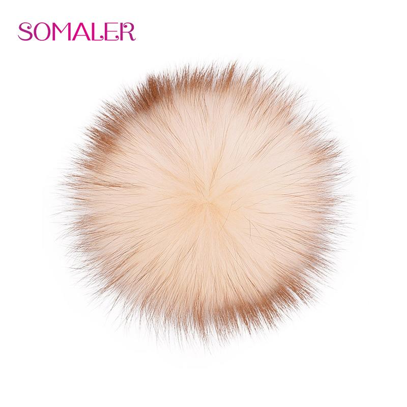 SOMALER Помпон из натурального меха енота, помпоны из натурального меха для шапок, шапок, сумок, аксессуаров