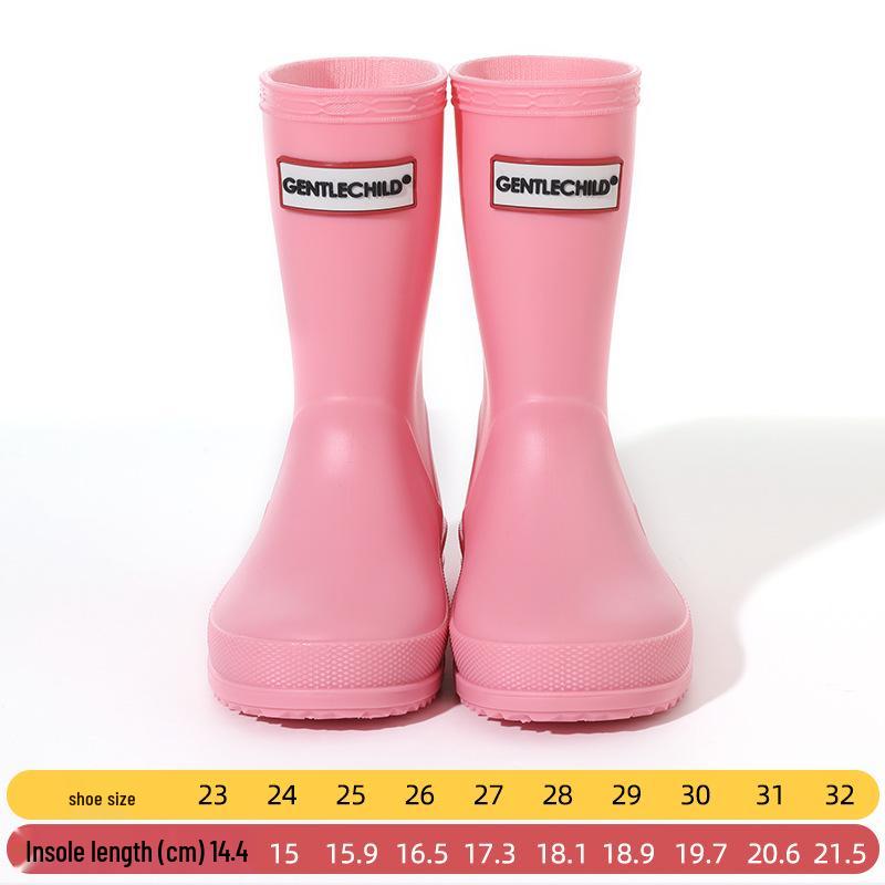 Детские водонепроницаемые нескользящие резиновые сапоги для мальчиков и девочек, возраст 2-8 лет - Оригинальное простое качество