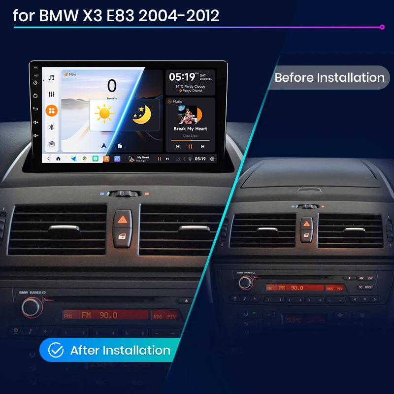 Автомобильное радио JIUYIN для BMW X3 E83 2003-2011, беспроводное CarPlay, Android Auto, мультимедийная система с интеллектуальным экраном, дисплей 2din