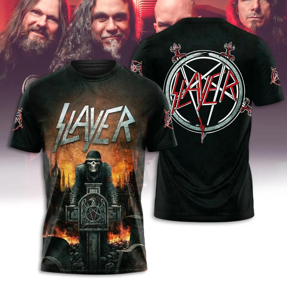 Rock Band Killer 3D Printed T-shirt Men's Fashion Casual Short Sleeved Street Wear Summer Personality Trend Round Neck Tops