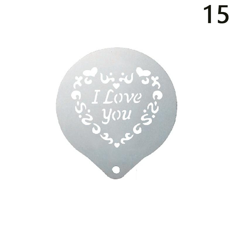 Форма для цветения из нержавеющей стали, необычная модель для штамповки кофе, утолщенный трафарет для распыления кофейной молочной пены