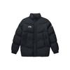 Li Ning Solid Color Casual Zip Stand Collar Long Sleeve Down Jacket Men Jacket Black YJMT017-B