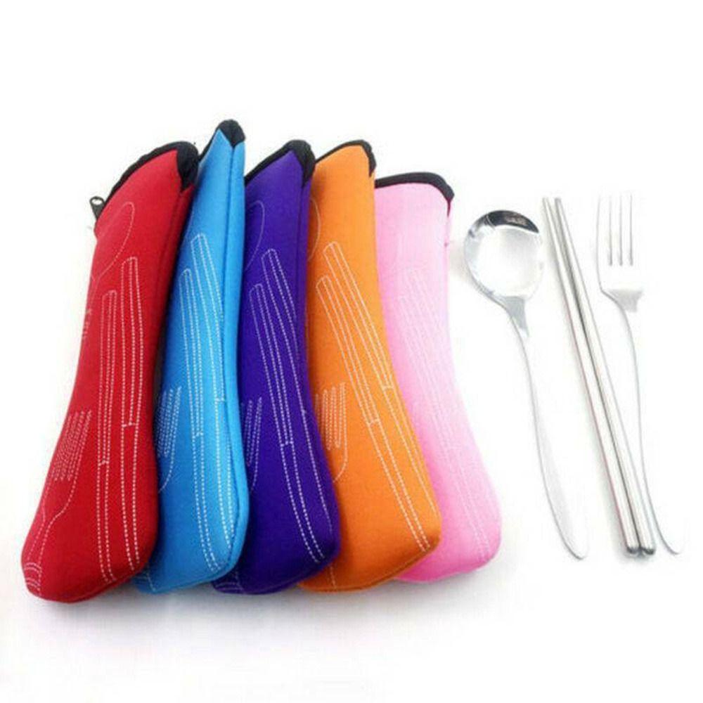 Without Dinnerware Tableware Bag Picnic Fork Spoon Tableware Case High Quality Storage Box Travel