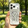 Phone Case for iphone 16 Plus XR 17 Pro Air 13 18 Pro Max 12 XS Max 11 14 15 Angry Stick Figure Silver Cracked Texture Shockproof Cover