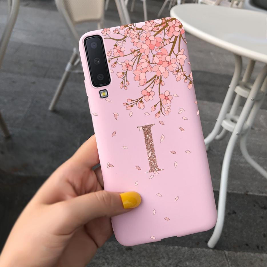 For Samsung  Galaxy A7 2018 Case SM-A750F Cute Crown Letters Cover Silicone Soft TPU Phone Case For Samsung A7 2018 A750F Bumper