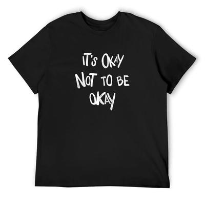 Нормально быть не в порядке Футболка awareness о психическом здоровье черная для мальчика синяя архив мешковатые рубашки футболки для мужчин набор