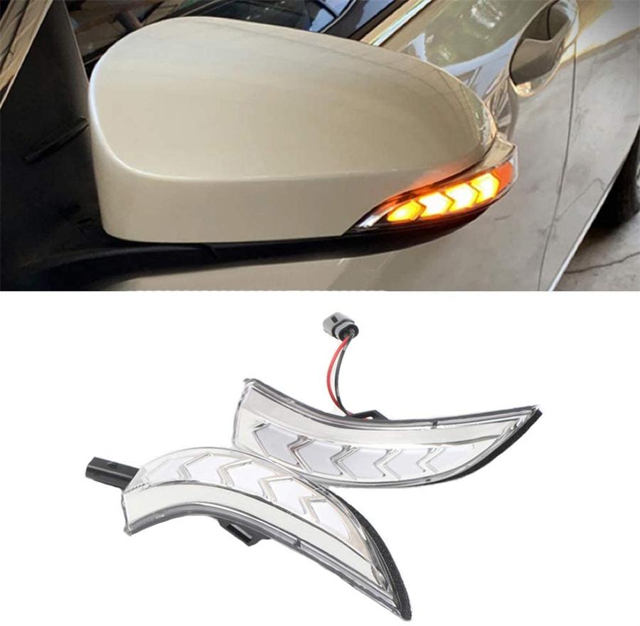 2Pcs Dynamic Amber Side Mirror Sequential Fires, Signaling For Toyota