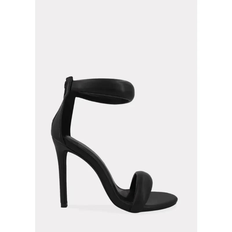 Сандалии женские 2024 года, лаконичные босоножки с одним ремешком для девочек, женские сексуальные босоножки на шпильке, с застежкой-молнией сзади, летние босоножки золотистого цвета