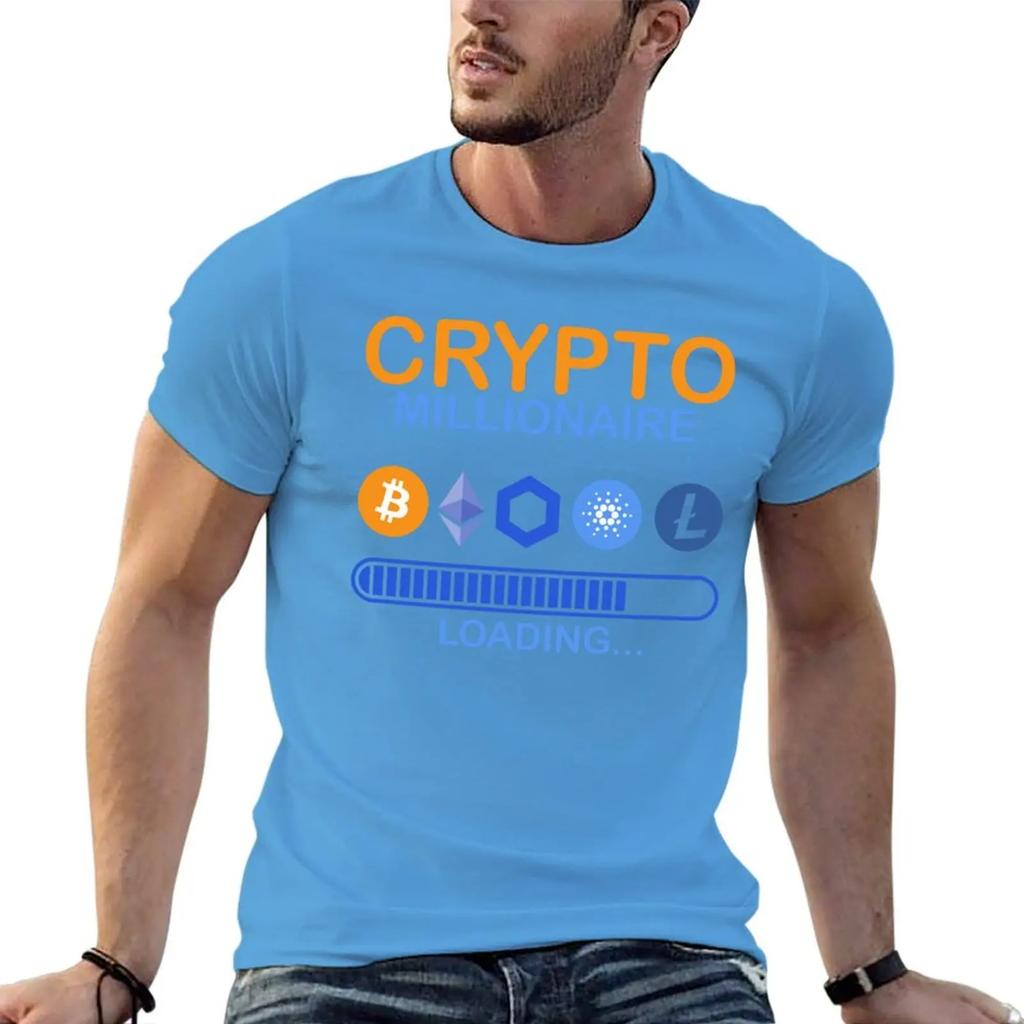 Crypto Millionaire Loading Crypto Crypto Investor TShirt Korean Fashion Plus Sizes Street Wear Black TShirts For Unisex