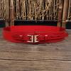 Elastic Leather Belt Cowhide Belt Women'S Fashion Versatile Elastic Skirt Waist Seal Small Belt Versatile