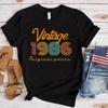 Vintage 1986 Printed T Shirt Women Short Sleeves Tops Tees Summer Fashion Loose Casual T-Shirts